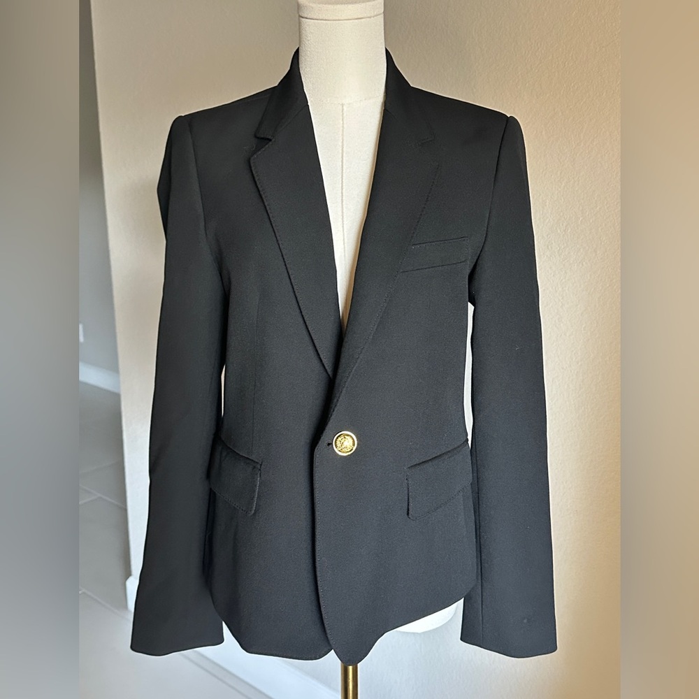 A.L.C. Elegant Black Blazer with Gold Button